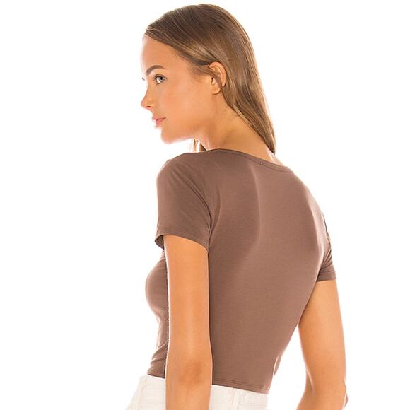 Lovers and Friends Coco Tee in Coco Brown NWT Size Small - Picture 3 of 4